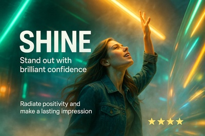 Dynamic Neon Carousel Slide Design with Engaging Visuals