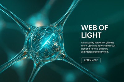 Elegant Technological Web of Light: Hyperrealistic Design