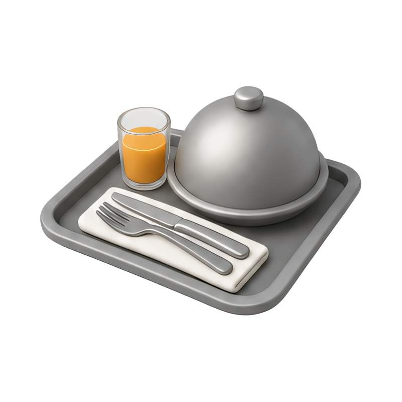 elegant room service tray