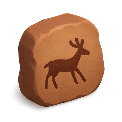 Ancient Rock Art Depicting a Deer