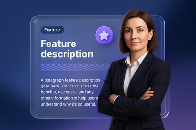 Professional Business Woman Portrait with Feature Description