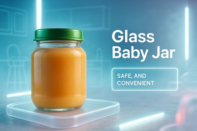 Stylish Glass Baby Jar with Modern Design