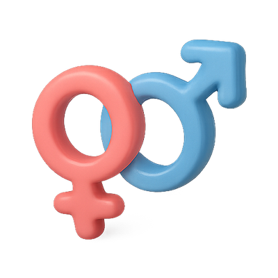 Stylized Gender Symbols in Vibrant Colors