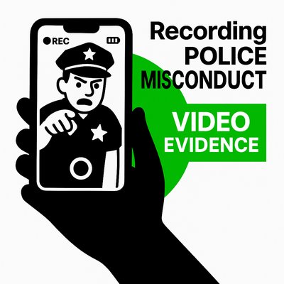 Graphic Illustration Advocating for Recording Police Misconduct