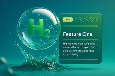 3D Green Hydrogen Element with Bubble Reflection