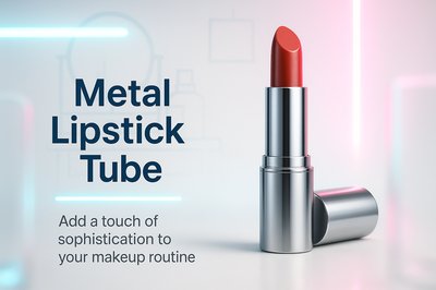 Sleek Metal Lipstick Tube Product Showcase