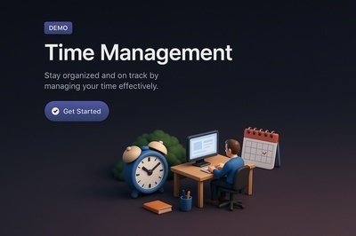 High Perspective 3D Scene for Time Management