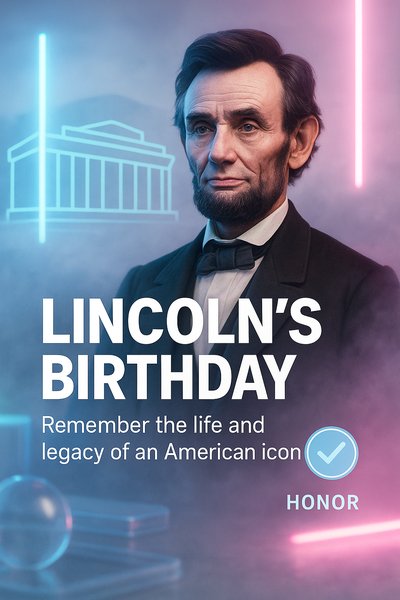 Commemorative Graphic for Lincoln's Birthday Celebration