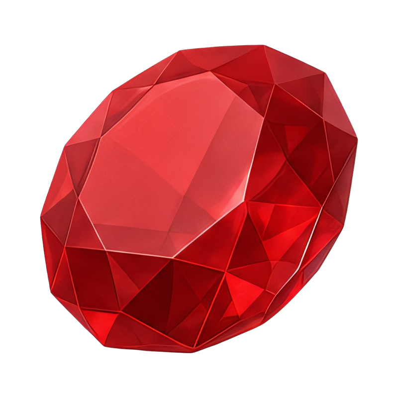 vibrant ruby red gem
