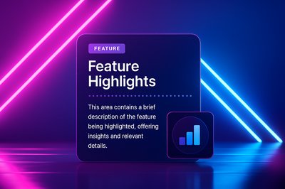 Vibrant Abstract Neon Lines with Feature Highlights
