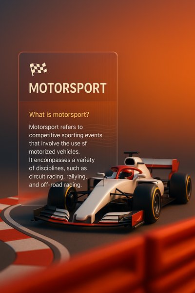 3D Motorsport Visualization with Engaging Graphic Elements