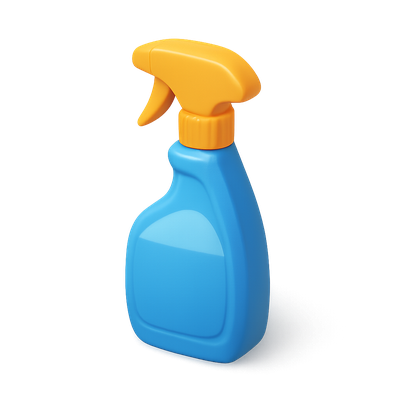 3D All-Purpose Cleaner Icon with Volumetric Effect