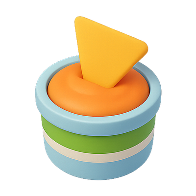 Colorful Play-Dough Container with Tools