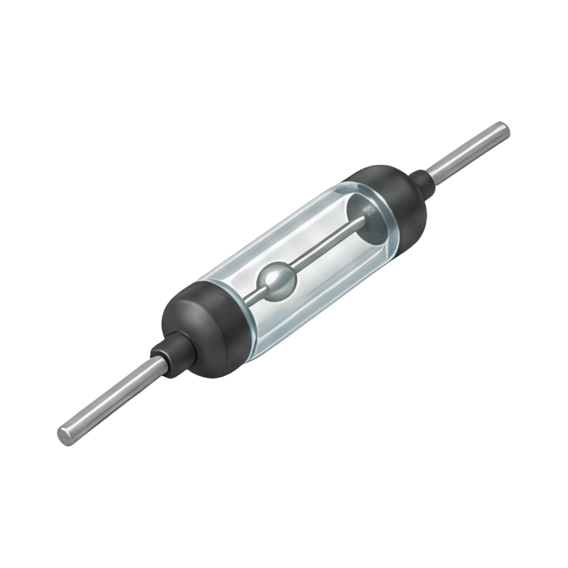 glass reed switch close-up