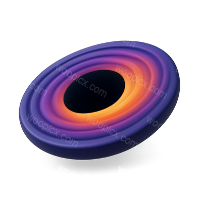 3D Black Hole Icon with Volumetric Effects