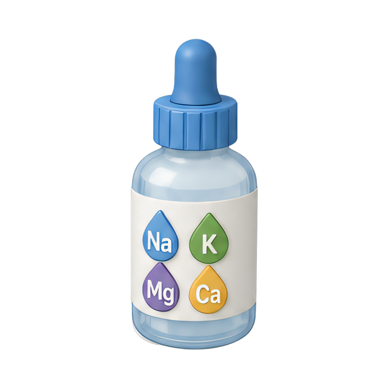 Hydrating electrolyte drops bottle