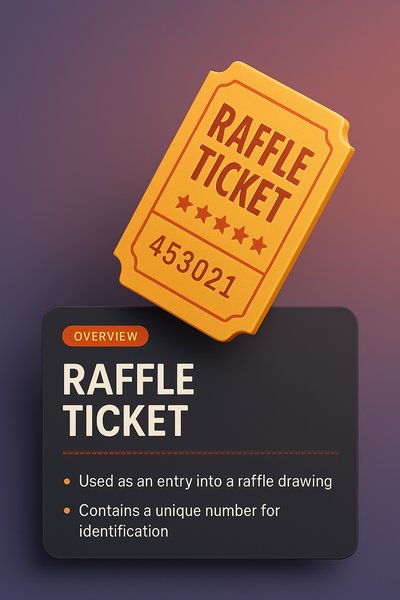 Stylish Raffle Ticket with Overview Details