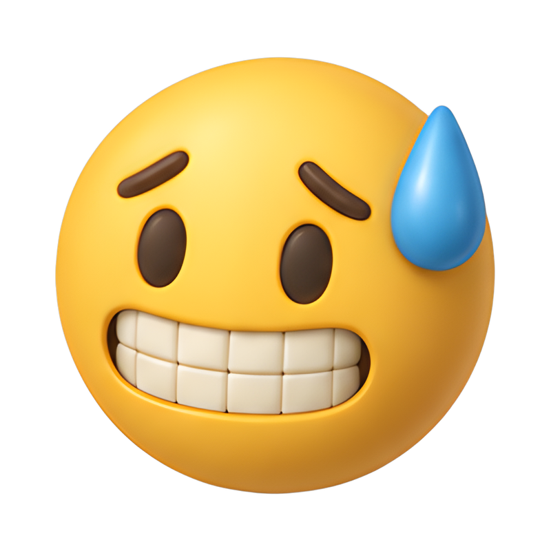 awkward smiley face illustration
