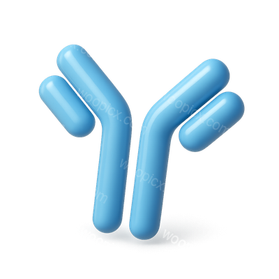 Stylized 3D Antibody Icon with Transparent Background