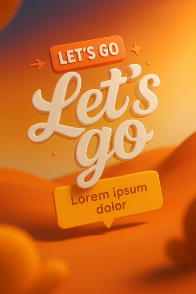 Playful Typography Design with Warm Colors