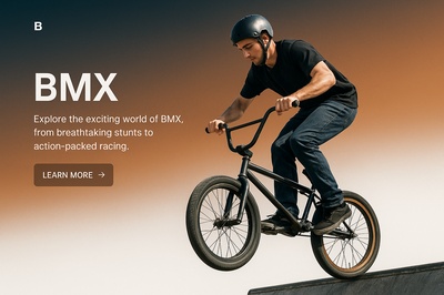 Stylish BMX Website Design with Action Elements