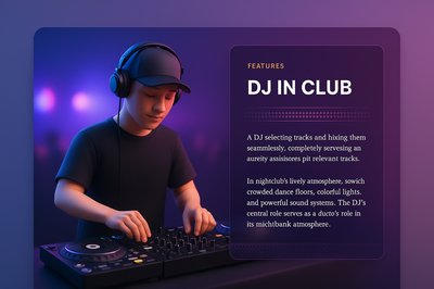 DJ in a Club: Vibrant Atmosphere with Sound and Lights