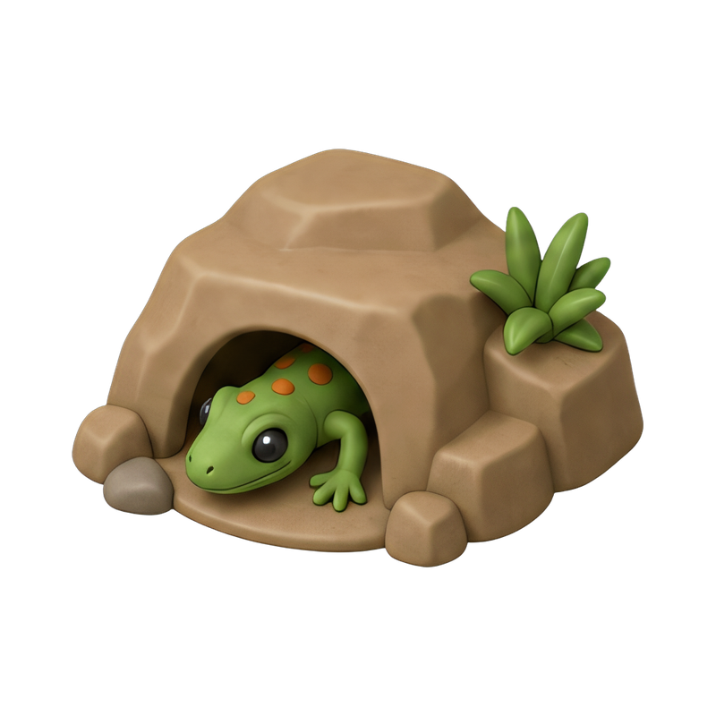 natural gecko terrarium hide