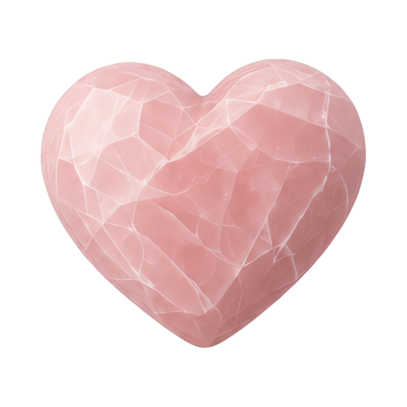 rose quartz heart stone