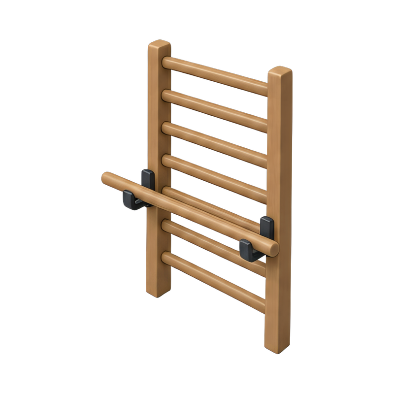 wooden barre wall for fitness