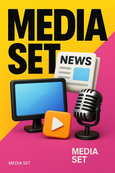 Vibrant Modern Media Set for Digital Platforms