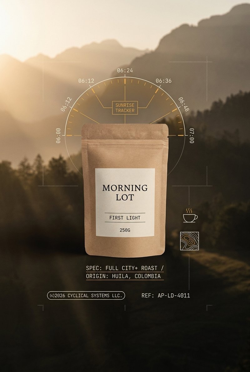 morning coffee with sunlight