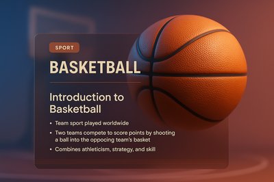 3D Basketball Illustration with Informative Blocks