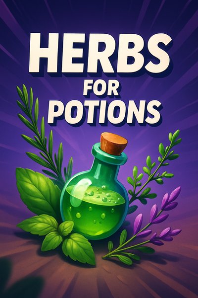 Vibrant Herbs for Potions in Dynamic Design