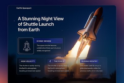 Stunning Night View of Shuttle Launch from Earth's Spaceport