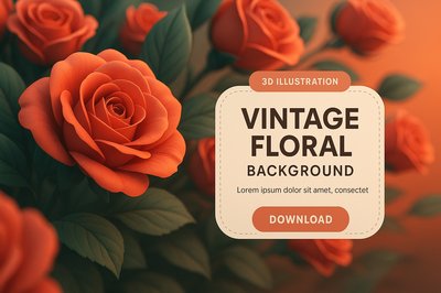 Vintage Floral Background with Roses and Soft Color Palette