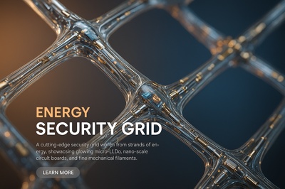 Hyperrealistic Energy Security Grid with Glowing Micro-LEDs