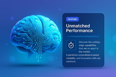 Human Brain Illustration with Neural Network Elements