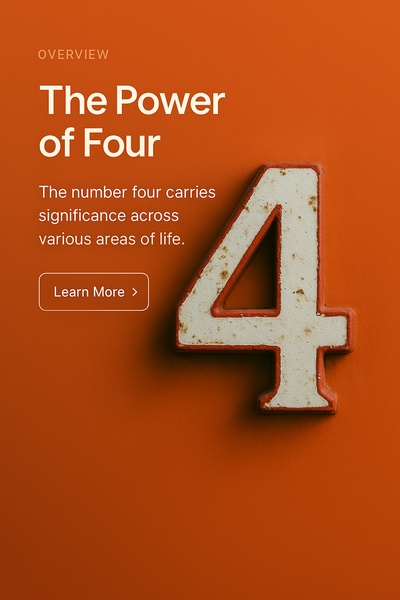 Stylish Web Page Design Featuring the Number Four