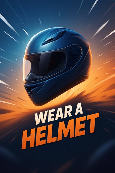 Dynamic Helmet Design with Bold Message