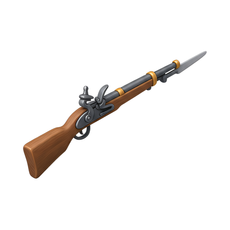 historic musket with bayonet