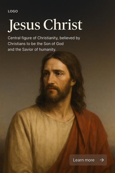 Stylish Web Page Design Featuring Jesus Christ