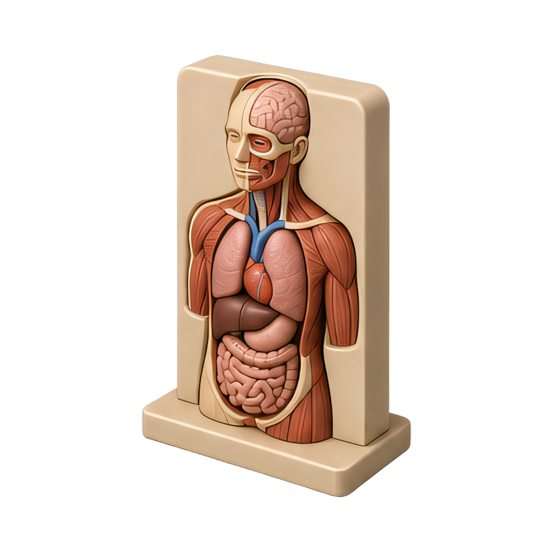 detailed anatomical wax model