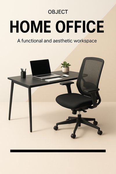 Sleek Minimalist Home Office Setup with Ergonomic Design