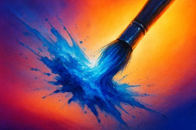 Vibrant Watercolor Brush Splash Art