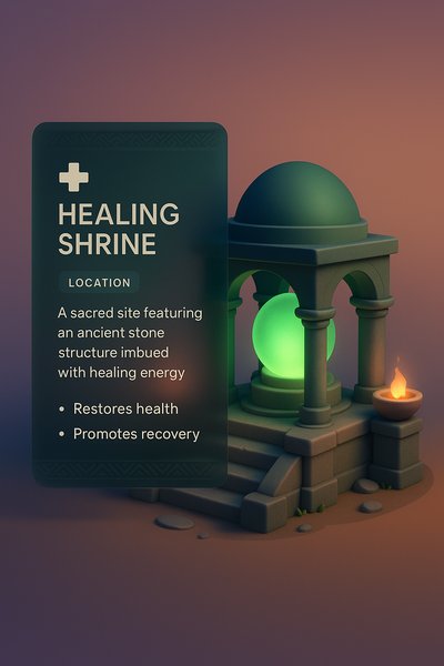 3D Healing Shrine with Integrated Design Elements