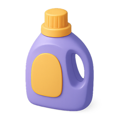 Stylized Laundry Detergent Bottle Mockup