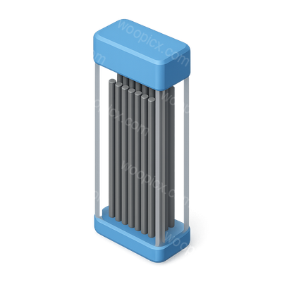 3D Icon of Lead Refills Pack with Transparent Background
