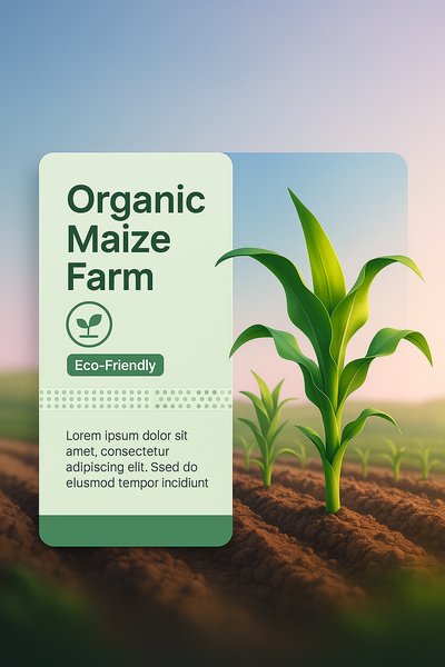 Organic Maize Farm: Vibrant Corn Field in Countryside Setting