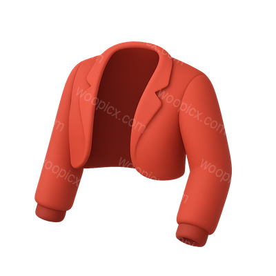 Stylish 3D Bolero Jacket Icon in Isometric View