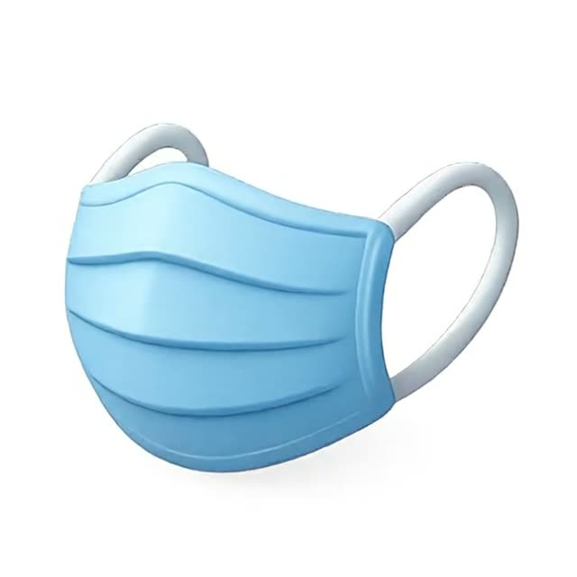 Collection of Blue Surgical Masks in Various Angles
